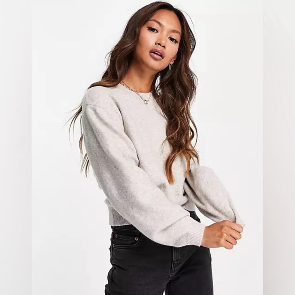 & Other Stories Gray Balloon Sleeve Sweater - Picture 5 of 5